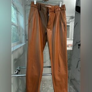 Zara Brown Leather Pants